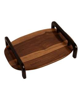 Wooden Tray with Black Handle 2