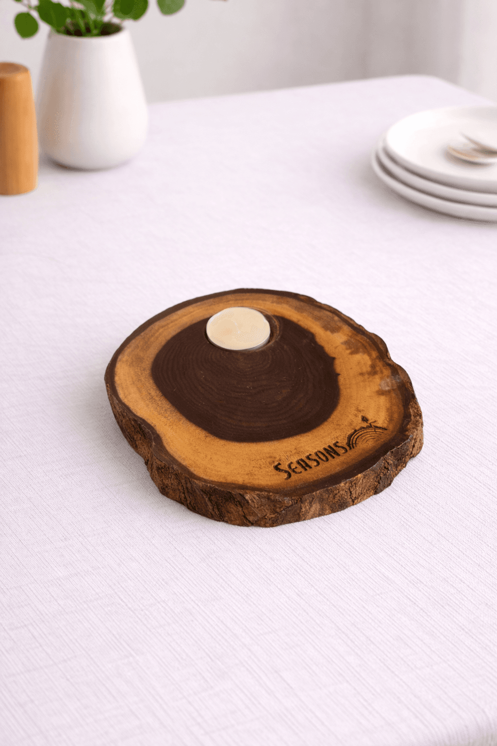 Large Coaster with Candle