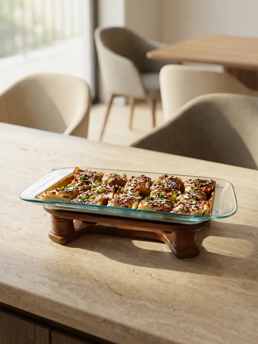 Large wood food warmer